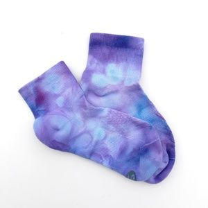 Periwinkle Blue Tie Dye Ankle Socks Lavender Ice Dye Hand Dyed Mid Crew …
